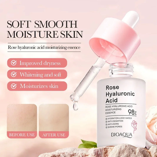BIOAQUA Rose Hyaluronic Acid Facial Essence 30ml Facial Essence Serum Oasis Select
