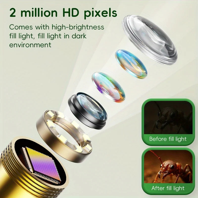 Kids Endoscope Camera 1080p HD – 2.4" Display, IP67 Waterproof