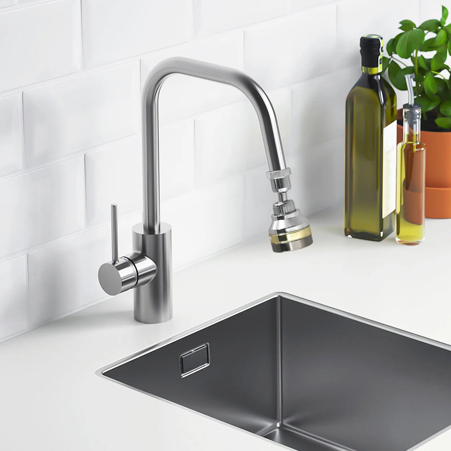 360 Faucet Extender Bendable Kitchen Sink Flexible Tap Spray Head