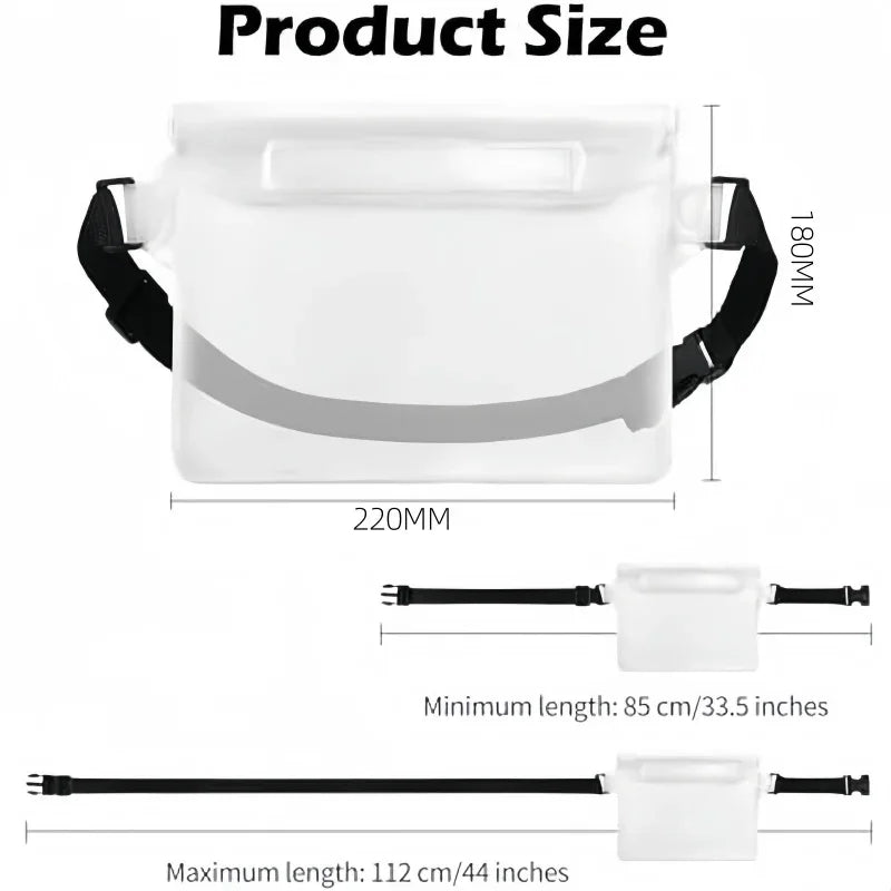 Waterproof Fanny Pack Waist Pouch Triple Zip Dry Bag Phone Passport Holder Beach Swim Kayak Water Sports Cruise Essentials 2026 Peaceful Pleasures Health and Wellness