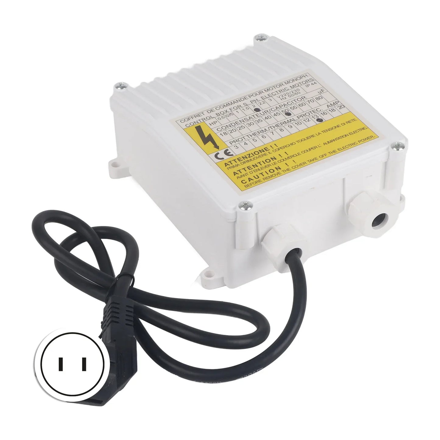 Pump Control Box Bulit Thermal Protection Circuit Breaker Controller