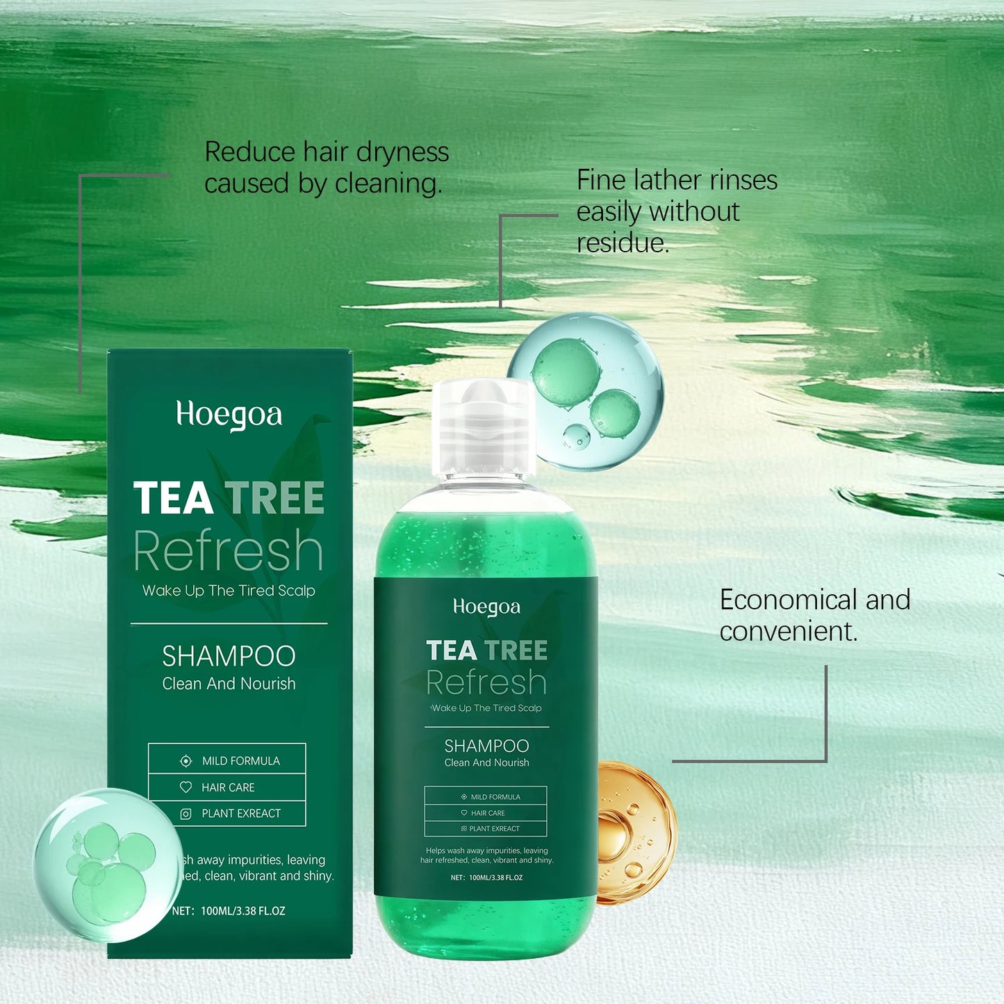 Jaysuing Tea Tree Shampoo – Peppermint Lavender Rosemary 100ml