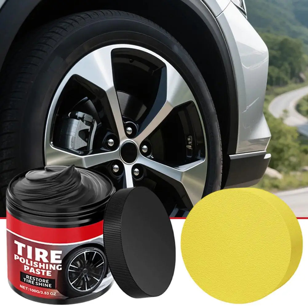 Tire Dressing Paste – UV Protection, Anti-Crack Gloss Wax Kit