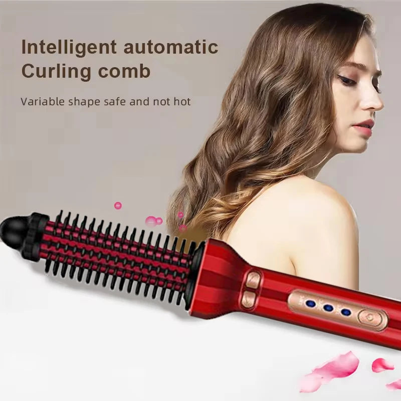 New Arrival Ceramic Ionic Spiral Hair Curler Fast Heating PTC Auto Styler with LCD Temperature Display Peaceful Pleasures Health and Wellness