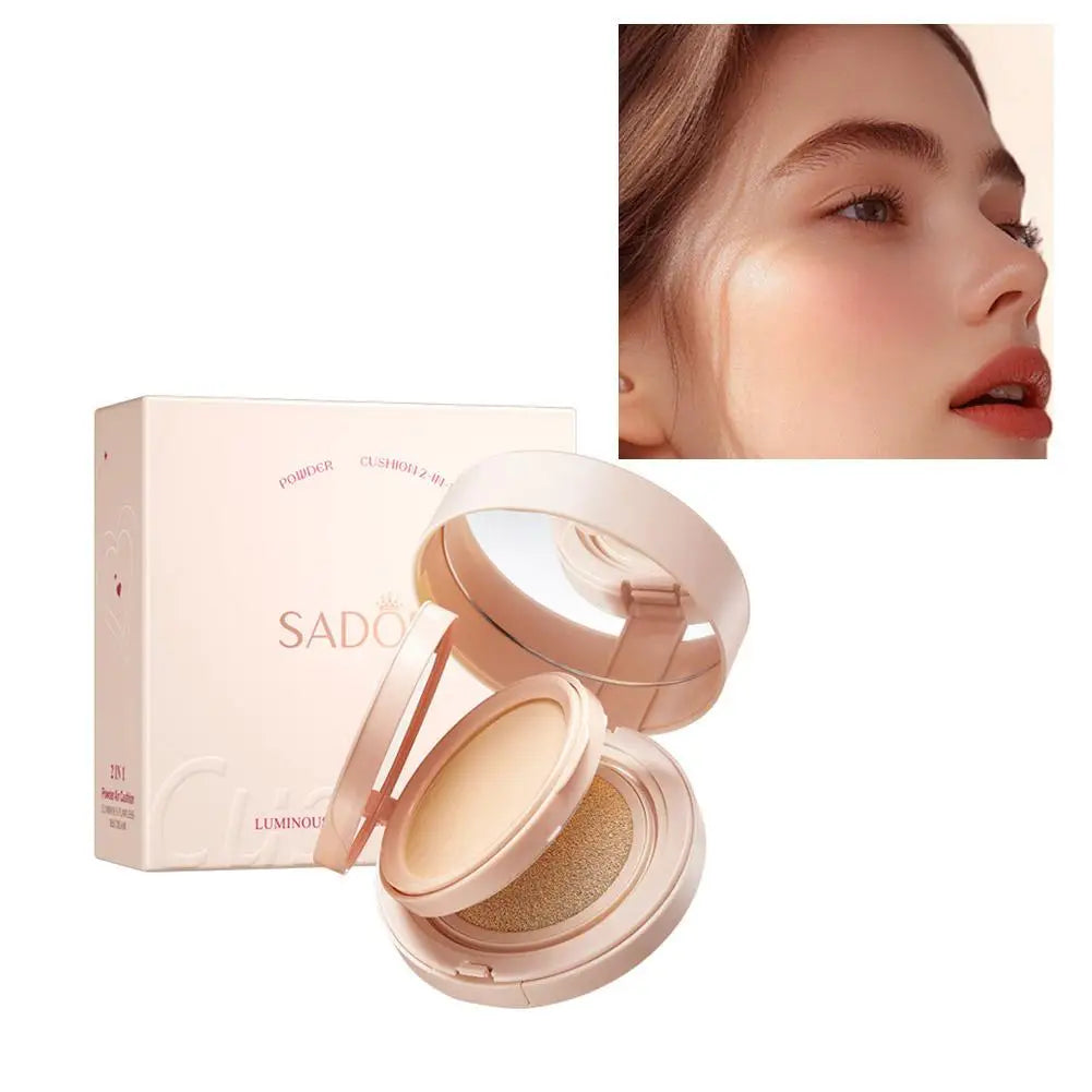 2-In-1 Matte Silky Moisturizing Foundation 24h Long Lasting Oil-control Air Cushion BB Cream Cushion Foundation Peaceful Pleasures Health and Wellness Natural