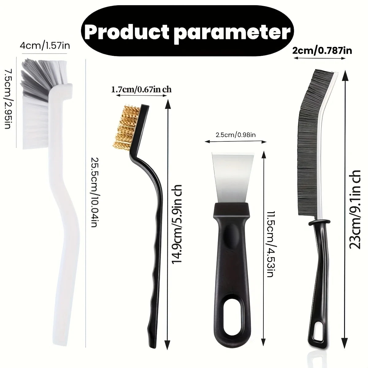 Multi-purpose Cleaning Brush Long Handles Portable Design Tight