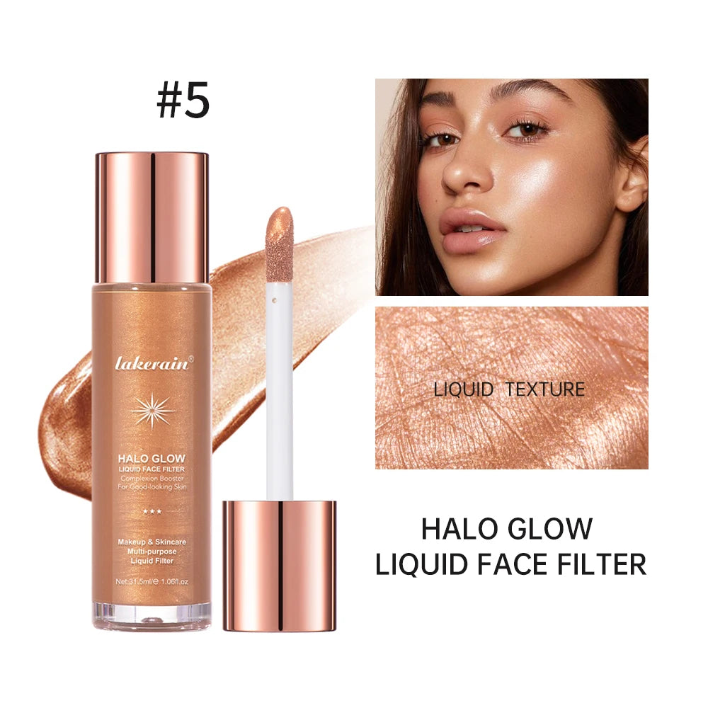Halo Glow Liquid Face Filter Complexion Booster For A Glowing Liquid Highlighter Face Bronzer Glow Body Face Contour Shimmer Mak Peaceful Pleasures Health and Wellness 5