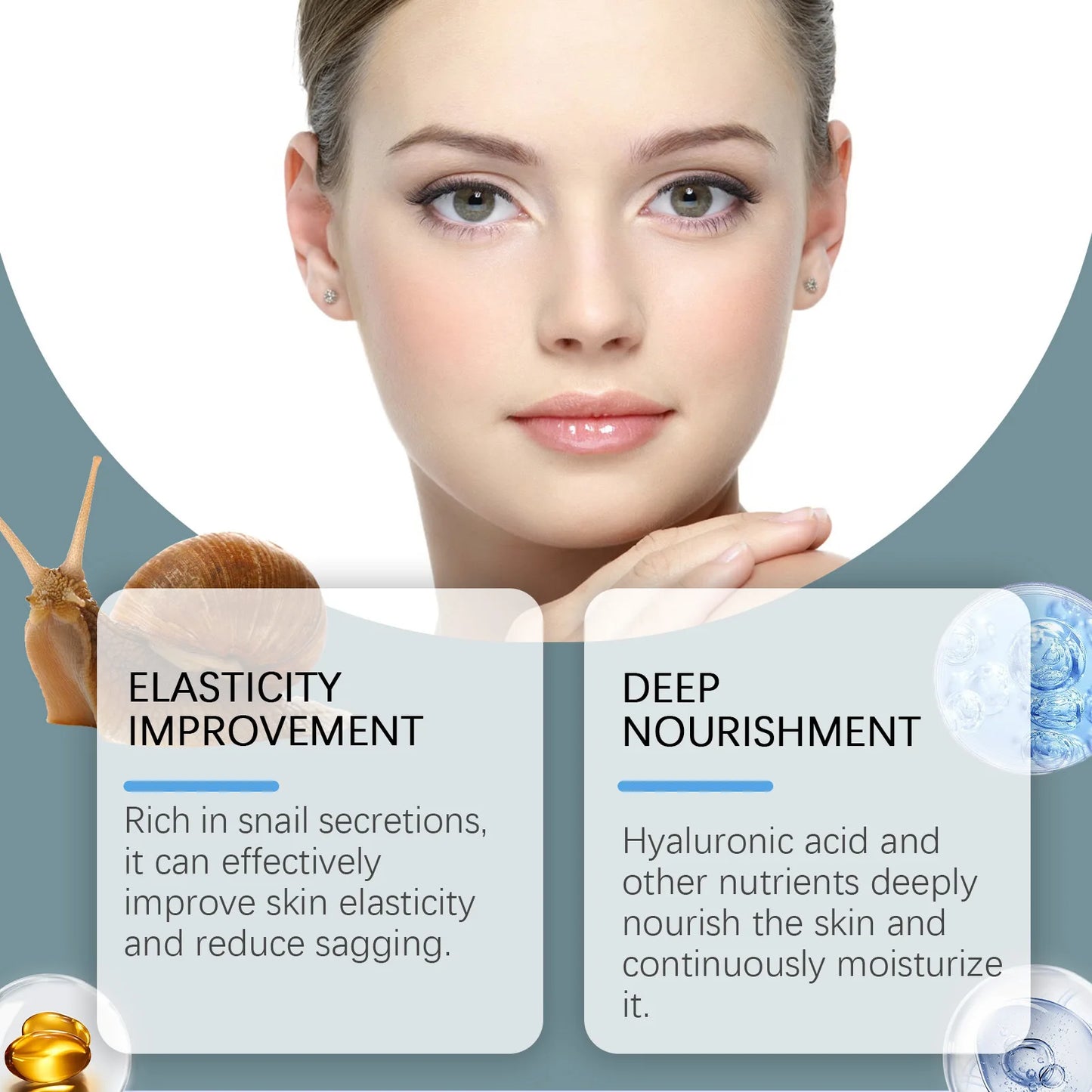 Snail Collagen Serum Moisturizing Shrink Pores Fade Fine Line Repairing Anti-Wrinkle Whitening Vitamin B5 Face Firming Essence Peaceful Pleasures Health and Wellness