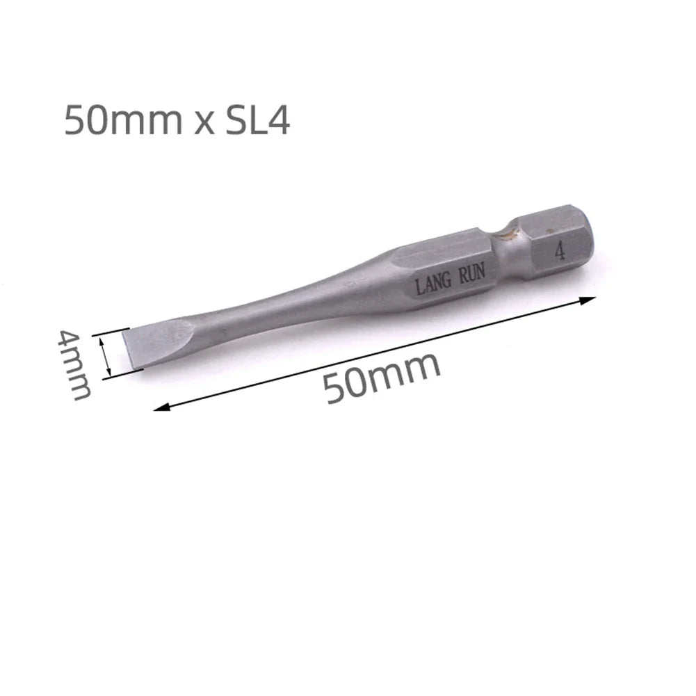 50mm Hex Screwdriver Bits Set – PH1 PH2 PH3 & Slotted SL3–SL6