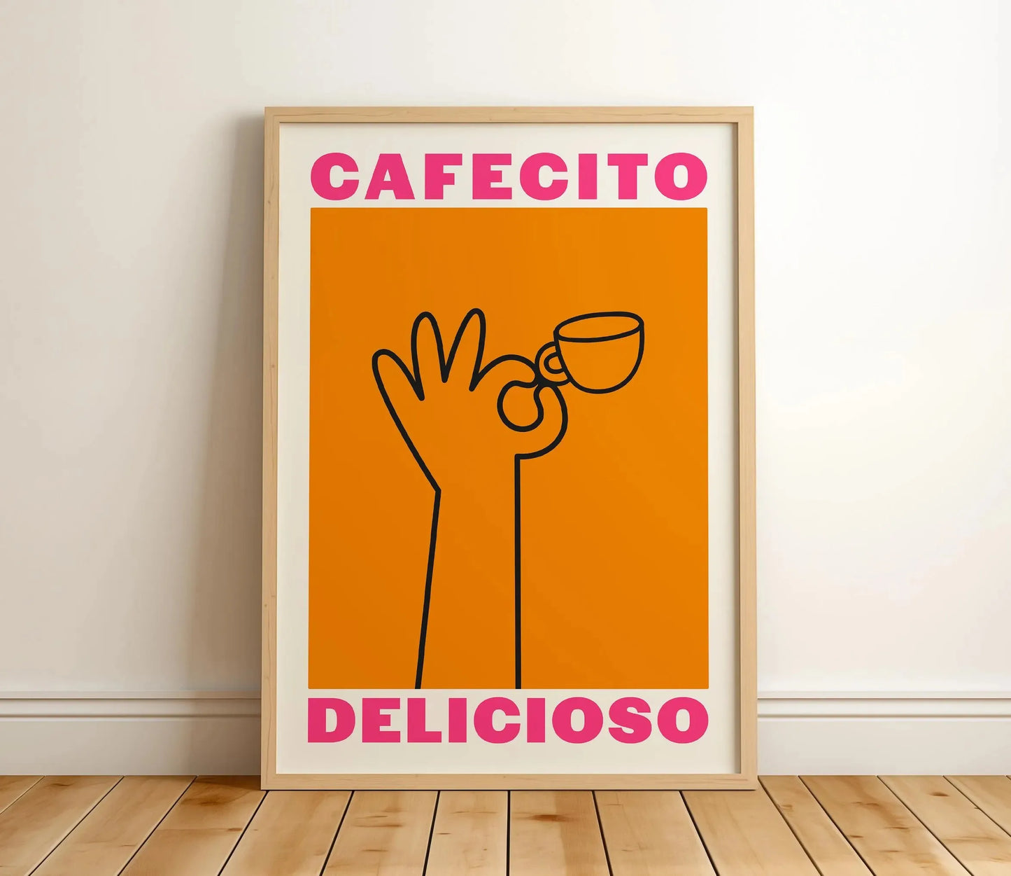 But First Cafecito Quotation Canvas Print Minimalist Matcha Club Spanish Wall Art Poster for Modern Living Room Cafe Home Decor Peaceful Pleasures Health and Wellness