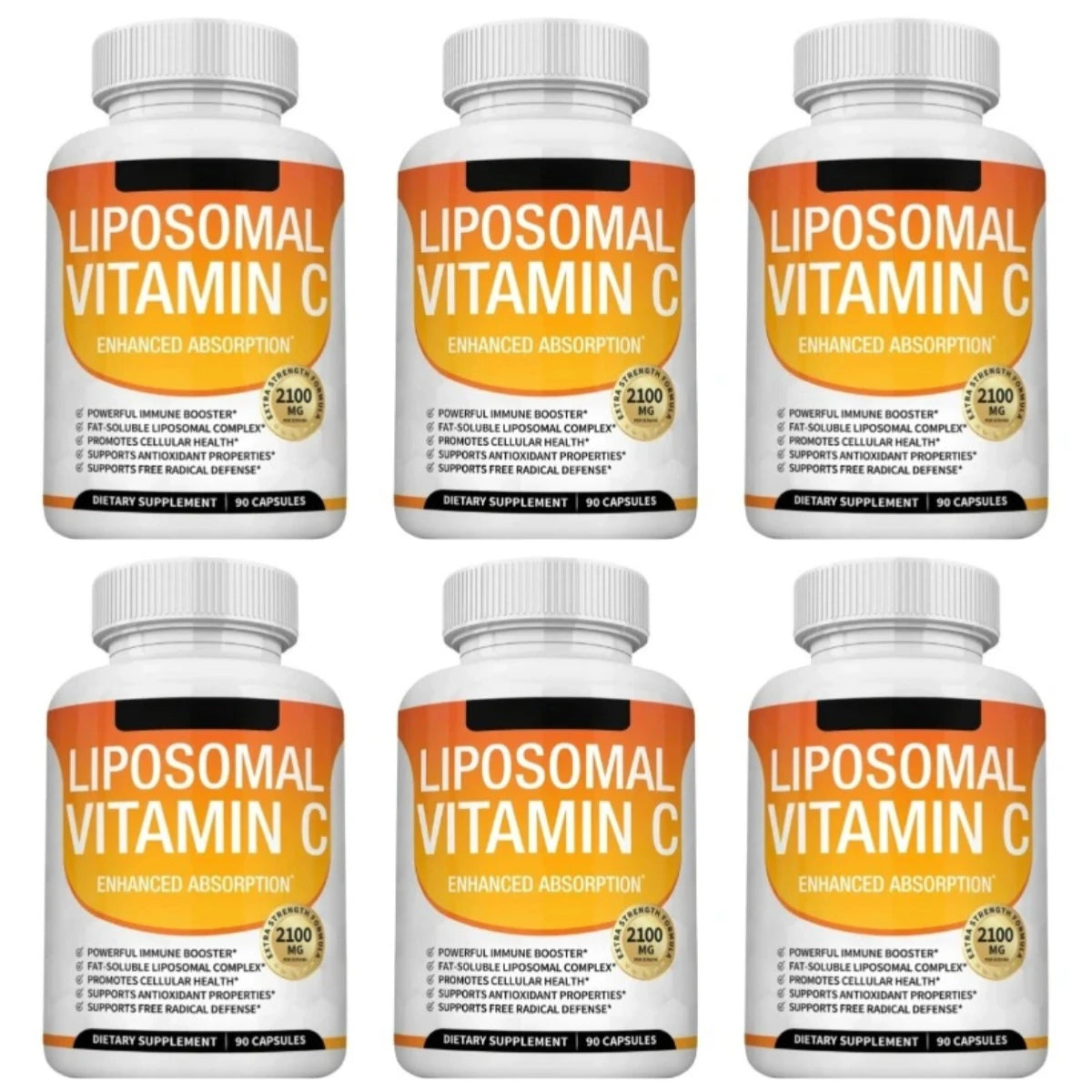 Liposomal Vitamin C 2100mg Vegan 90 Capsules | MCT Sunflower