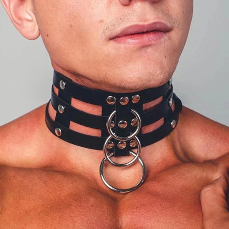 Man Harness Handmade PU Leather Fetish Gay Bondage Adjustable Chest