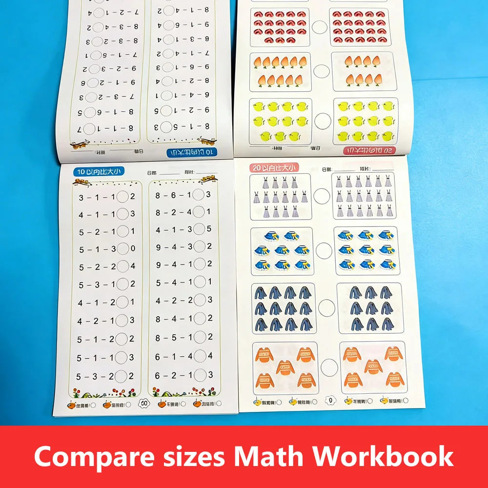 Preschool Math Workbook 62 Pages Dot Matrix Tracing Book Number