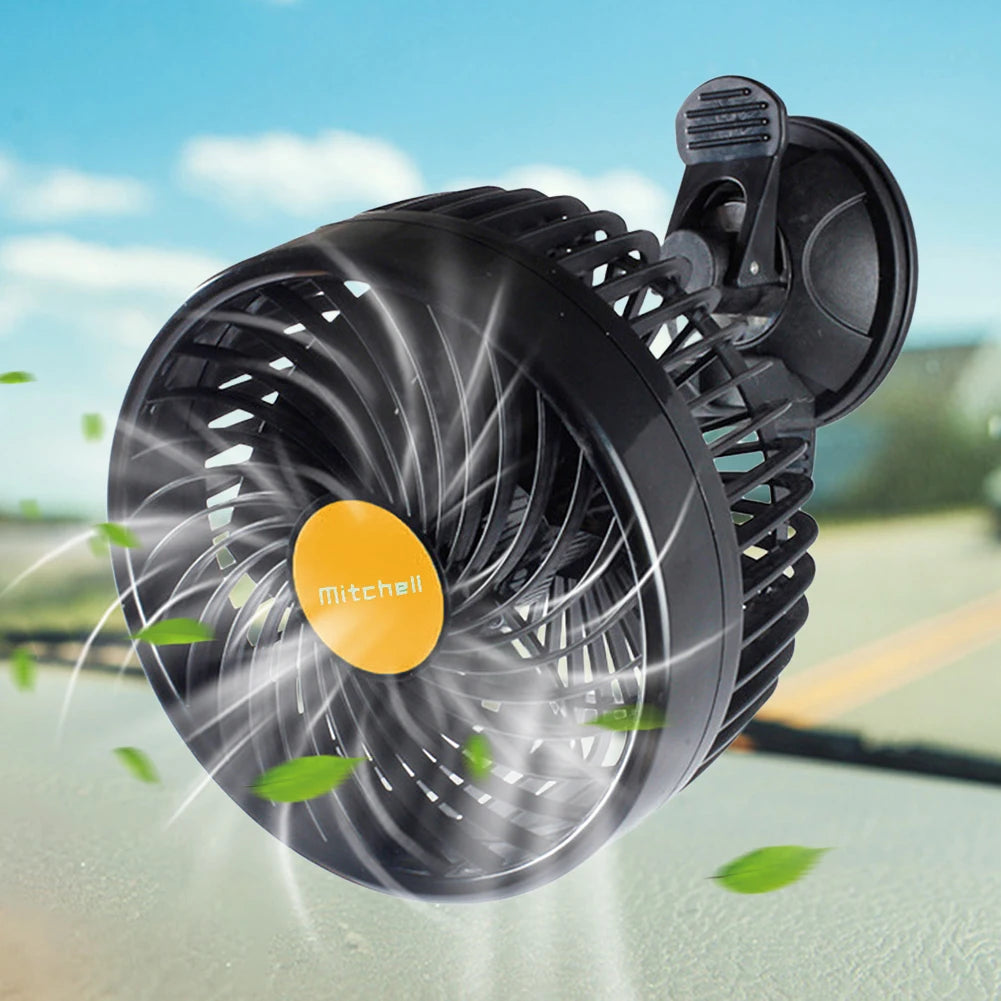 12/24V Car Cooling Fan – Electric Air Circulator Automotive Accessories Peaceful Pleasures Health and Wellness