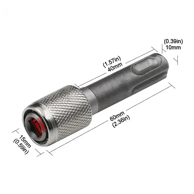 SDS Convert 1 4 Hex Shank Adapter Hexagonal Converter Electric Hammer