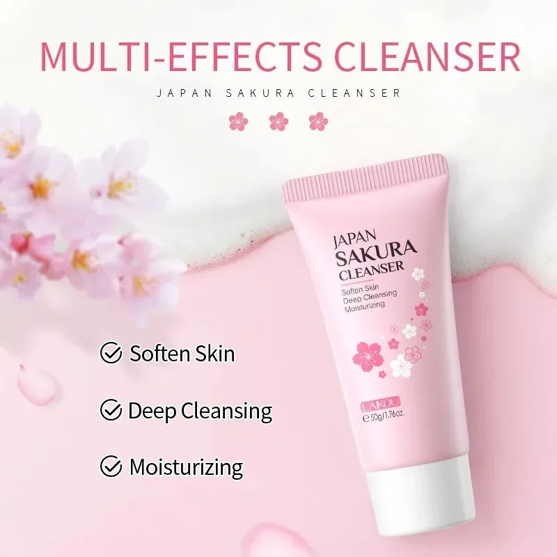 LAIKOU Sakura Facial Cleanser – Deep Cleanse & Brighten Peaceful Pleasures Health and Wellness
