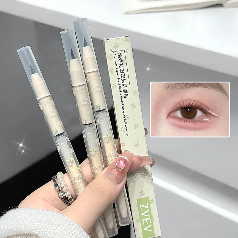 Double-Ended Silkworm Highlighter & Eyeliner Pen | Pearlescent Matte