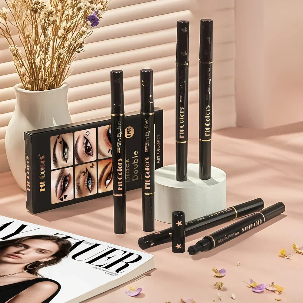 Fit Colors 6-Piece Stamp Liquid Eyeliner Set – Waterproof