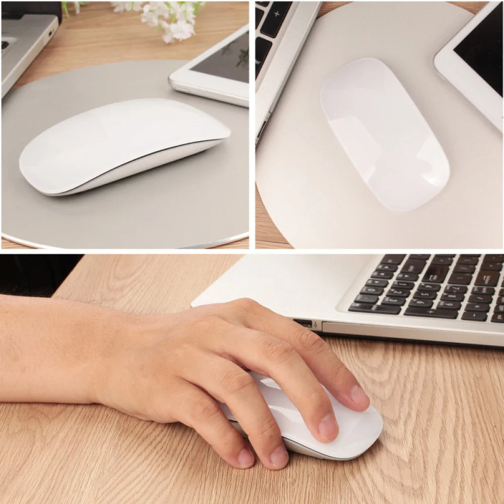 BLACK/WHITE Bluetooth 5.0 Wireless Mouse Silent Multi Arc Touch Mice Ultra-Thin Magic Mouse For Laptop Ipad Mac PC Macbook Peaceful Pleasures Health and Wellness