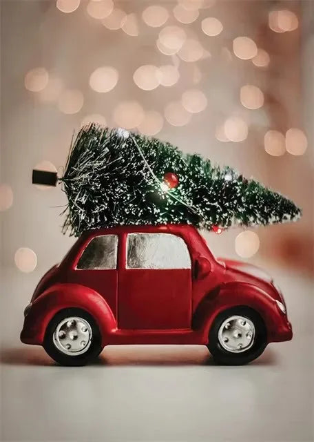 Christmas Collection Canvas Print Art Santa Christmas Tree Deer Poster Canvas Wall Art Picture Unique Home Decor Christmas Gifts Peaceful Pleasures Health and Wellness ZLH5482 20x30cm No Frame
