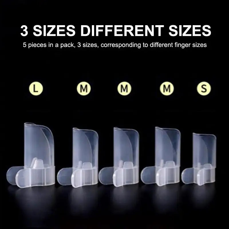 Reusable Transparent Nail Protective Covers 5Pcs | Anti-Scratch