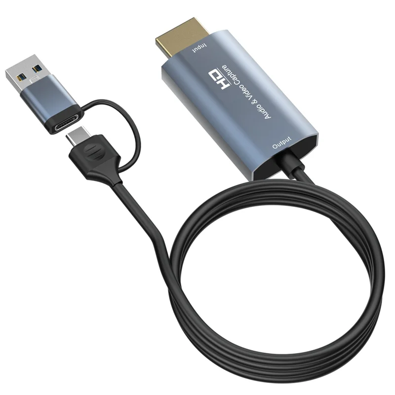 Y51A-4K -Compatible To Type-C+USB Capture Card Mobile Phone Live Audio Video Capture Card 1.8M Peaceful Pleasures Health and Wellness