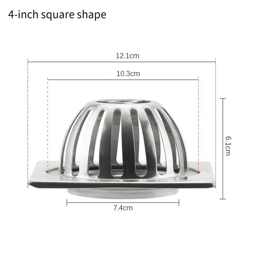 Stainless Steel Gutter Leaf Guard & Downspout Filter 3/4/5 Inch