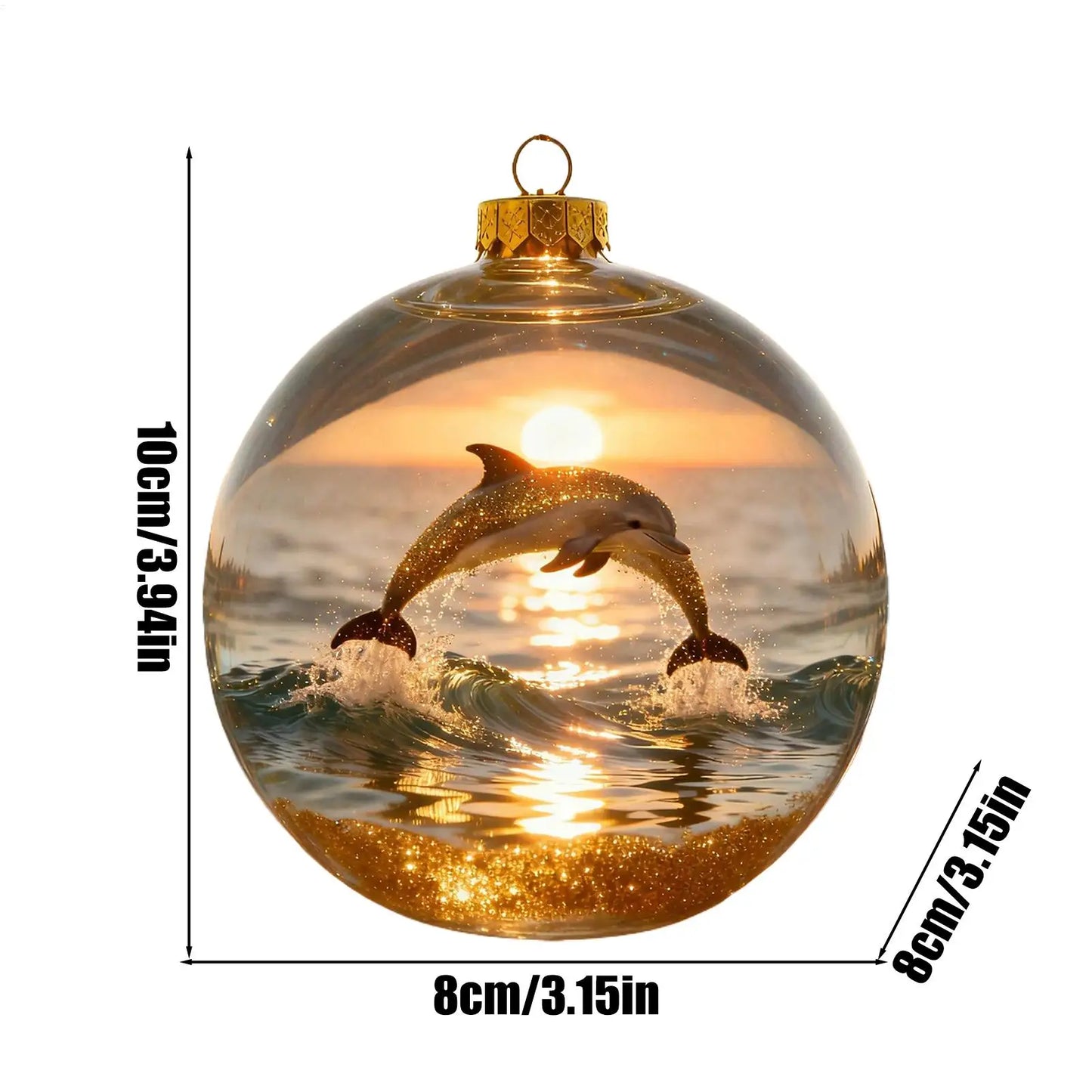 3D Acrylic Animal Christmas Ball Ornaments | Indoor & Outdoor