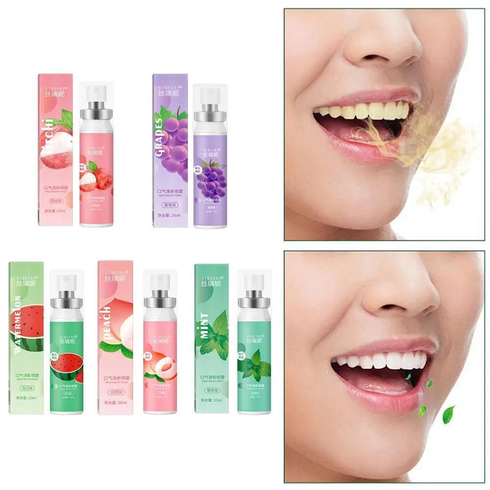 Breath Freshener Spray Fruity Flavor Lychee Watermelon 0 Sucrose 0 Alcohol 0 Preservatives Oral Care Products Breath Freshener Peaceful Pleasures Health and Wellness