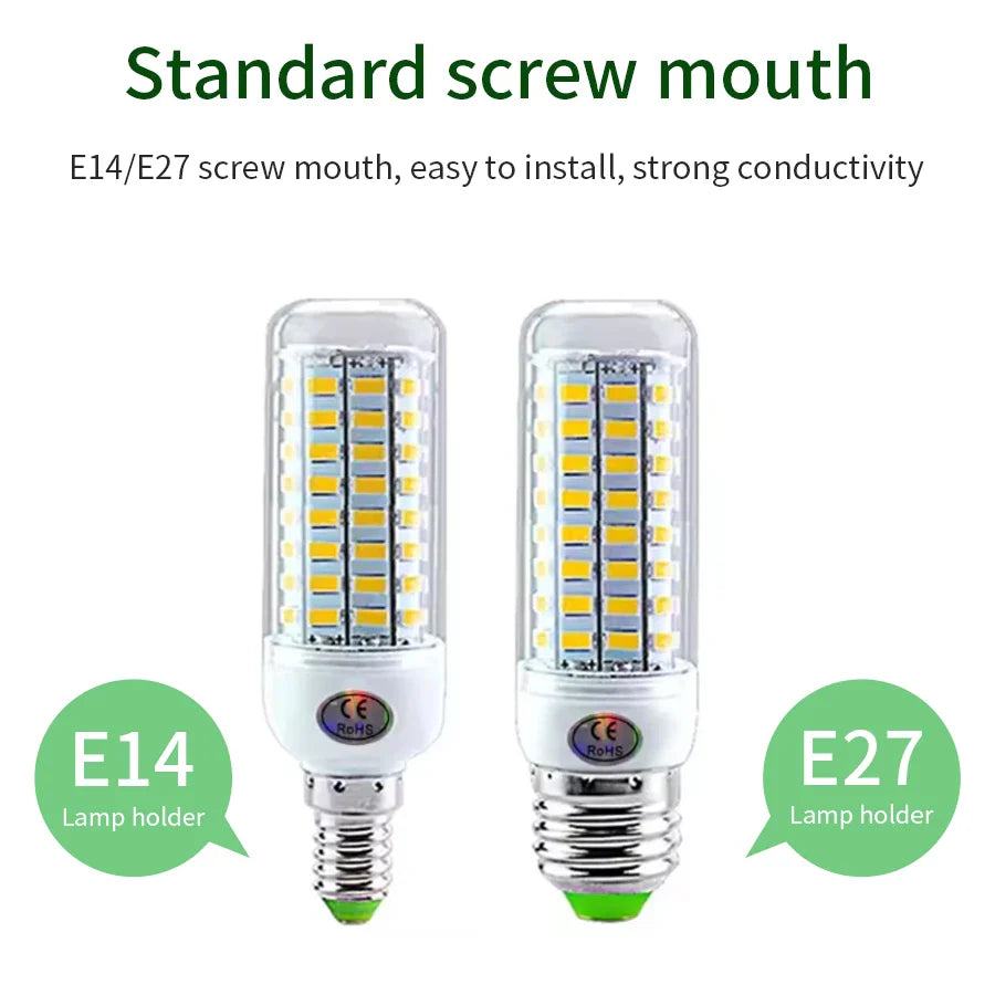 E27 E14 LED Corn Bulb 220V 5730 SMD – Energy Saving 50,000Hr