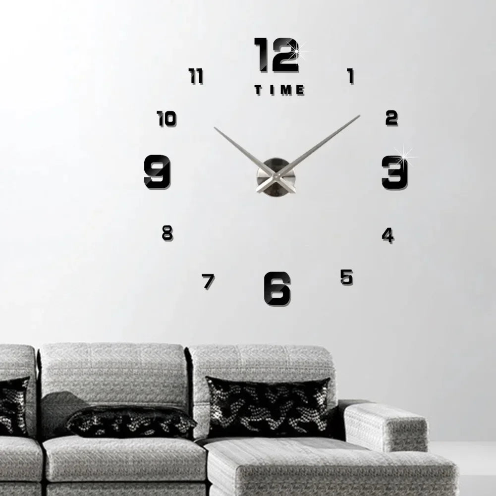 3D DIY Acrylic Wall Clock – Modern Frameless Home Decor