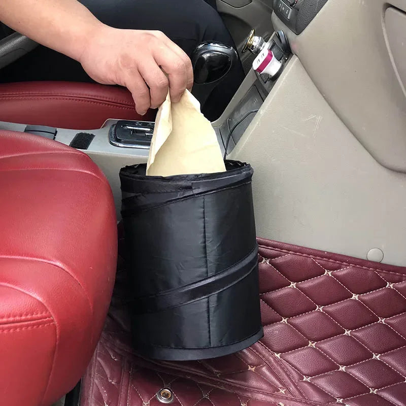 Black Car Trash Can Pack Bag Waterproof Car Trash Bag for Little Leak Proof Cooler Bag- Car Garbage Bag with Side Pocket Zr Peaceful Pleasures Health and Wellness A-1pcs
