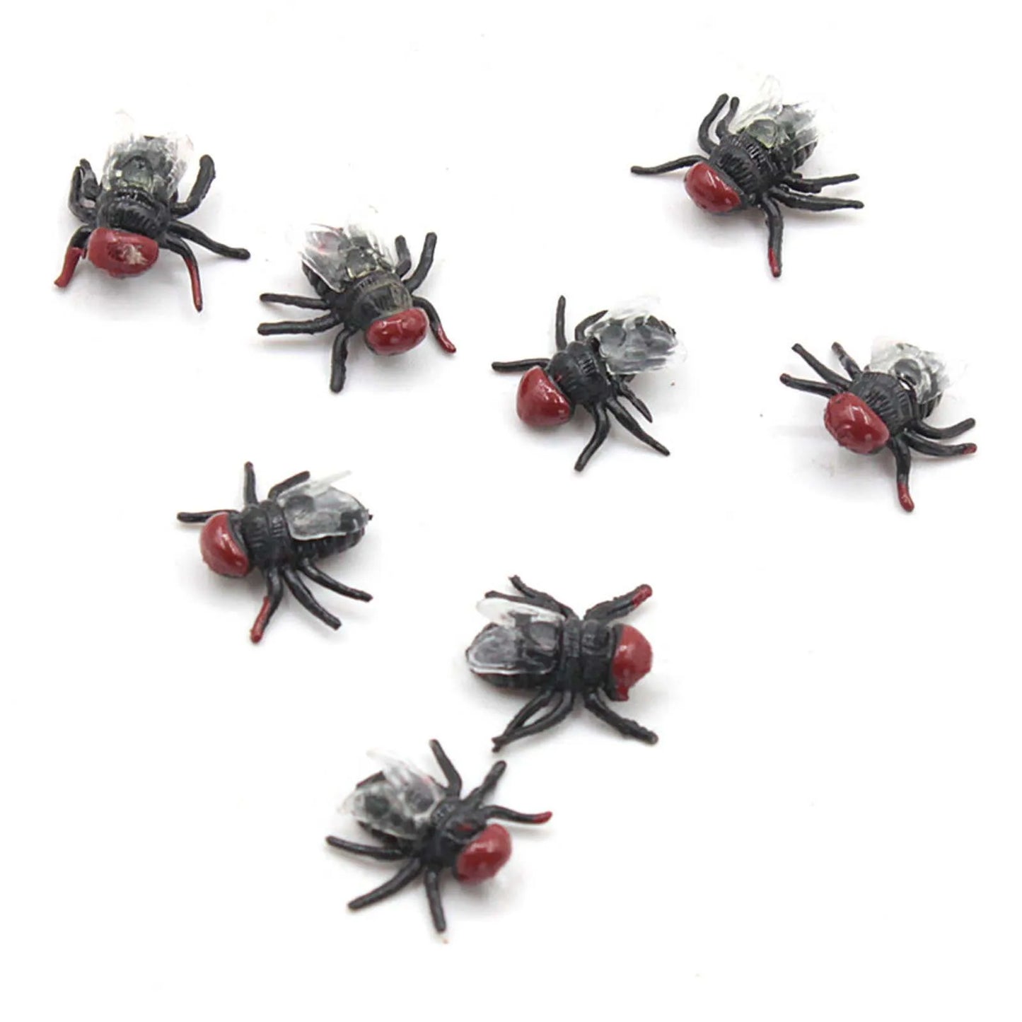 10-Pack Fake Fly Prank Toys – Realistic Plastic Joke Props