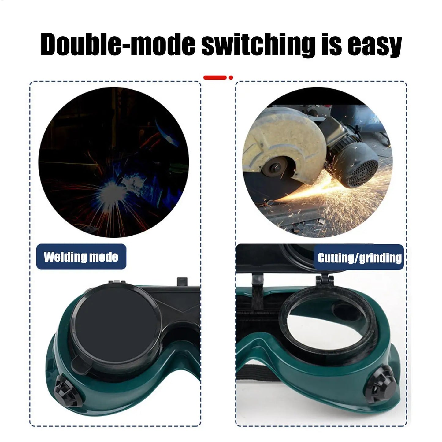 Flip-Up Welding Goggles – Anti-Glare Safety Glasses