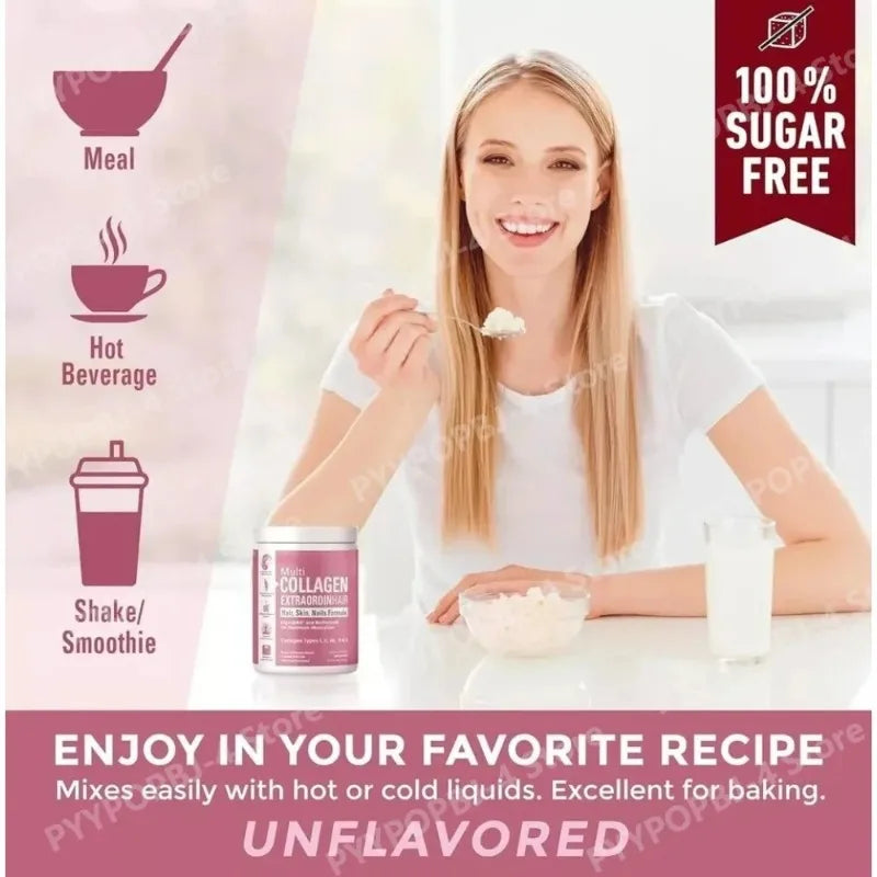 Multi Collagen Peptides Powder Types I II III V X | 301g