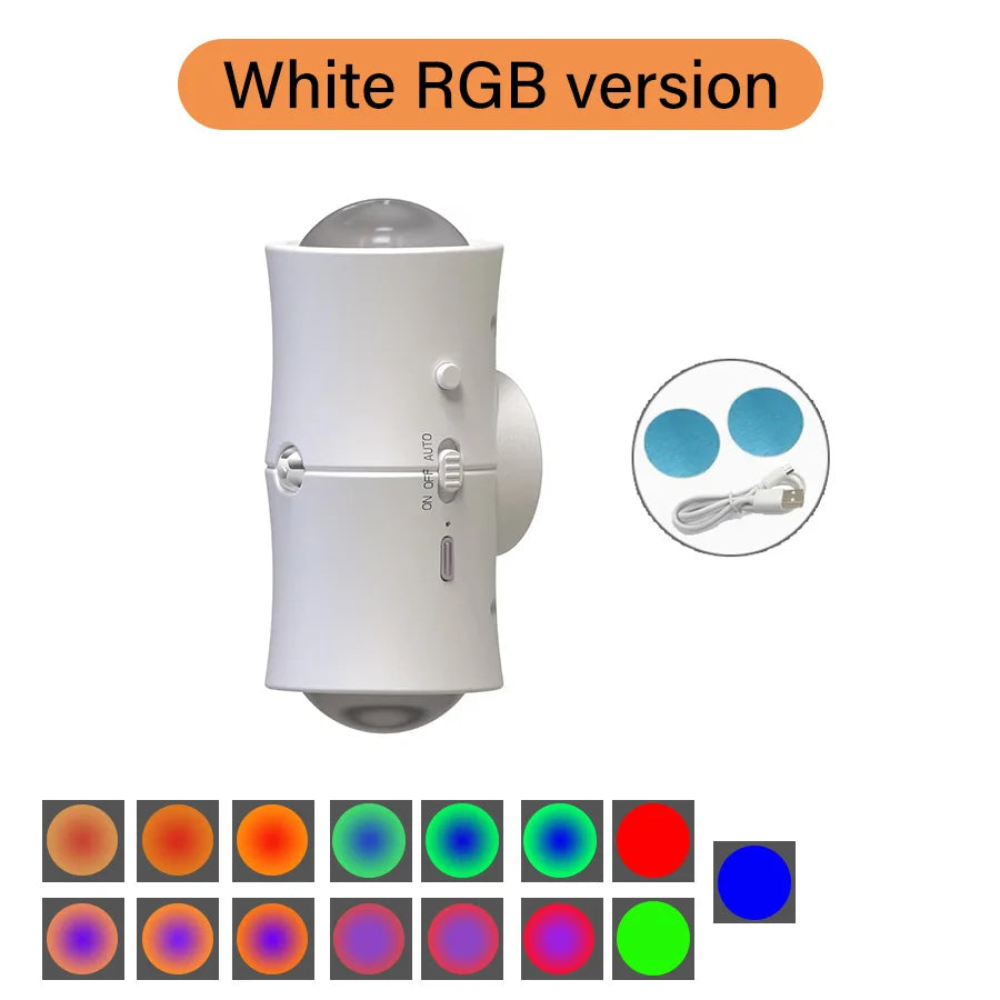 Rechargeable RGB Motion Sensor LED Wall Light – Magnetic Mount