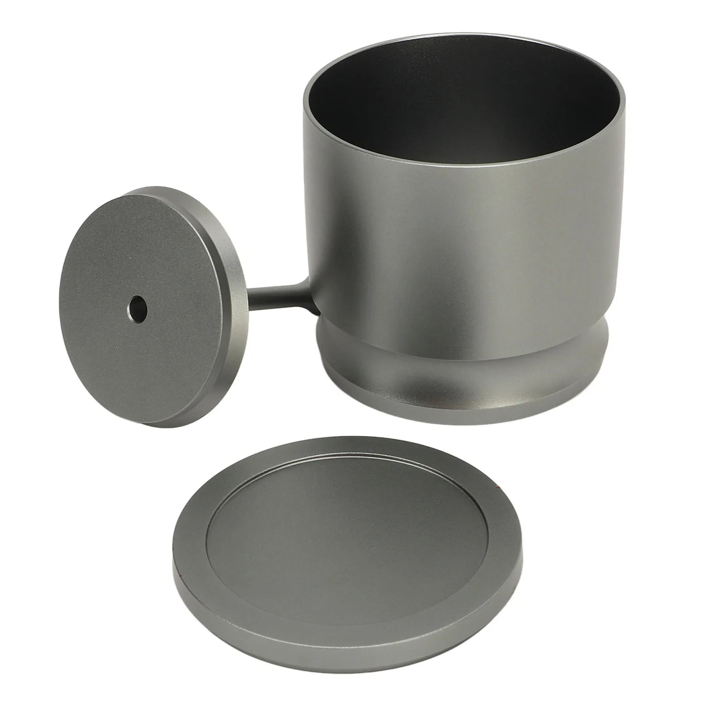 Coffee Supplies Coffee Dosing Cup Dosing Rings Press Aluminum Alloy Anti Flying Coffee Powder Picker Coffee Making Supplies 58mm Peaceful Pleasures Health and Wellness GRAY