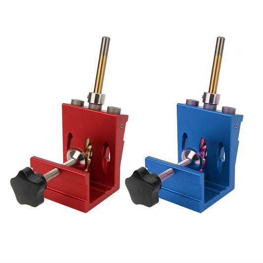 Pocket Hole Drill Guide Aluminum Alloy Household Woodworking Punch Peaceful Pleasures Health and Wellness