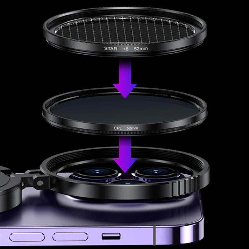 52mm variable nd cpl iphone 15 pro filter nd filter variable smartphone cellular polarizer filter phone camera phone for samsung Peaceful Pleasures Health and Wellness