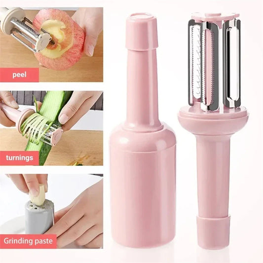 3-in-1 Stainless Steel Vegetable & Fruit Peeler with Grater Vegetable Peeler Oasis Select