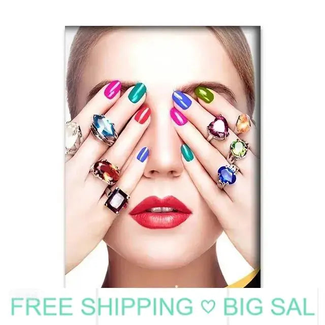 Nail Art Canvas Poster | Nordic Modern Wall Art for Salons