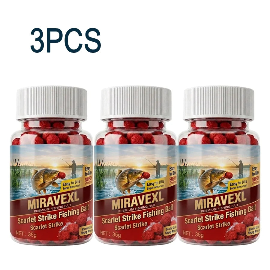 MIRAVEXL Scarlet Strike Red Boilies Carp Fishing Bait Lure