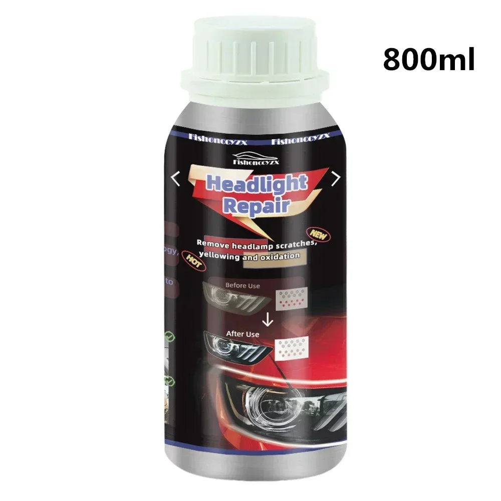 800ml Headlights Liquid Polymer Headlight Chemical Polish Repair Fluid Refurbishment Scratch Repair Polishing Headlights Kit Peaceful Pleasures Health and Wellness 800ml