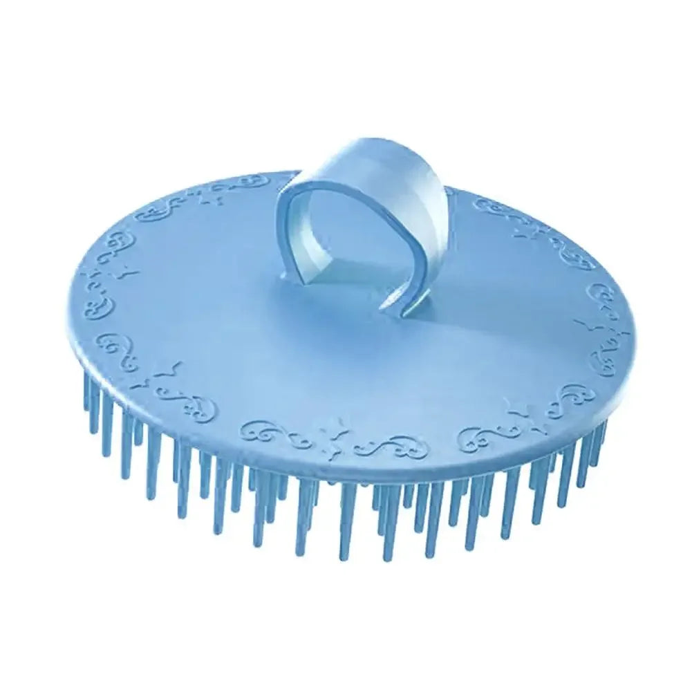 Hair Scalp Exfoliator Brush Dandruff Cleaning Brush Flexible Scalp Massager, Shower Shampoo Brush For Home Office, Travel & Pets Peaceful Pleasures Health and Wellness blue