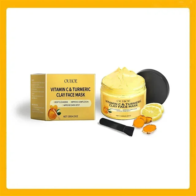 Vitamin C Turmeric Clay Mask – Brighten, Hydrate & Refine Pores
