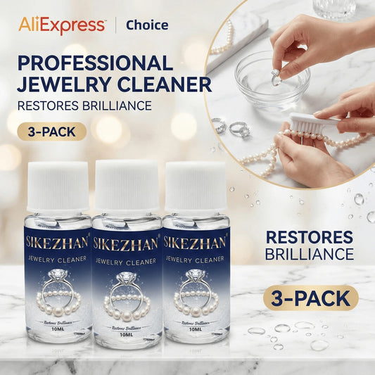 Professional Jewelry Cleaner Solution Tarnish Remover. Liquid Polish for Gold Silver Diamond. Restore Sparkle to Rings Chains Peaceful Pleasures Health and Wellness