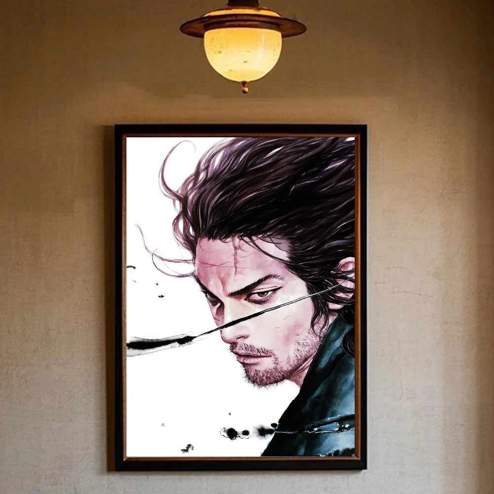 Vagabond Manga Poster – HD Waterproof Sticky Wall Art Decor Manga Wall Poster Peaceful Pleasures Health and Wellness