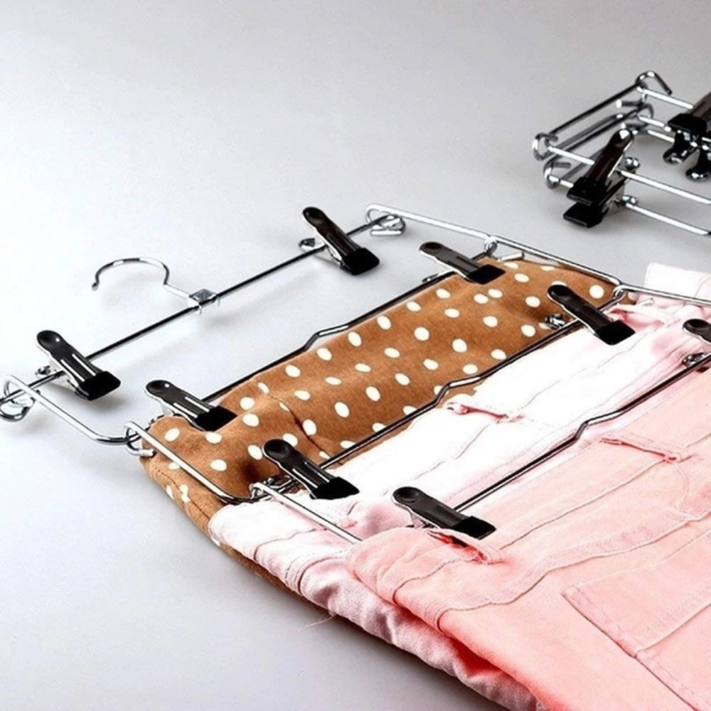 Multi Functional Folding Multi-Layer Pants Rack, Pants Hanger, Household Anti Slip And Seamless Wardrobe Storage Tool Peaceful Pleasures Health and Wellness