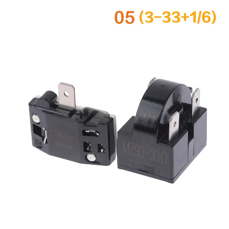 PTC Starter Relay Refrigerator Starter Relay Refrigerator Overload Protector Compatible With Refrigerator Compressor Freezers Peaceful Pleasures Health and Wellness A5