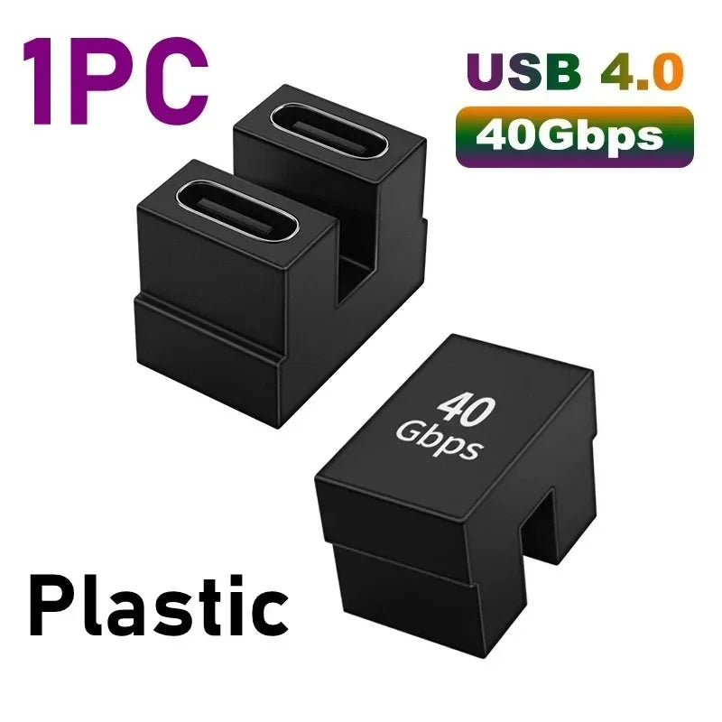 USB-C 90° Angle Adapter 40Gbps 240W Fast Charging – Mac & Tablet